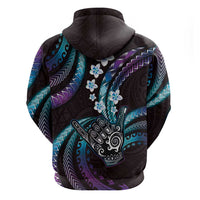 Hawaii Shaka Sign Hoodie Fantastic Frangipani Amethyst Gradient