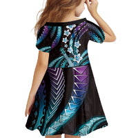 Hawaiian Ukulele Family Matching Off Shoulder Maxi Dress and Hawaiian Shirt Amethyst Gradient Fantastic Plumeria