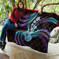 Hawaiian Ukulele Quilt Amethyst Gradient Fantastic Plumeria