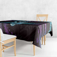 Hawaiian Ukulele Tablecloth Amethyst Gradient Fantastic Plumeria