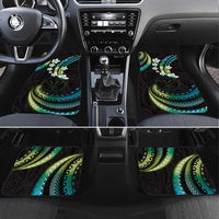 Hawaii Map Kanaka Maoli Car Mats Fantastic Frangipani Chartreuse Cyan