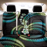 Hawaii Plumeria Back Car Seat Cover Chartreuse Cyan Polynesian Pattern