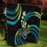 Hawaii Shaka Sign Quilt Fantastic Frangipani Chartreuse Cyan