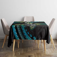 Hawaii Shaka Sign Tablecloth Fantastic Frangipani Chartreuse Cyan