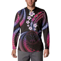 Hawaii Map Kanaka Maoli Button Sweatshirt Fantastic Frangipani Sweet Dream