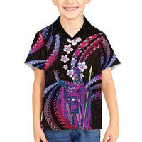 Hawaii King Kamehameha Family Matching Summer Maxi Dress and Hawaiian Shirt Fantastic Plumeria Sweet Vibes