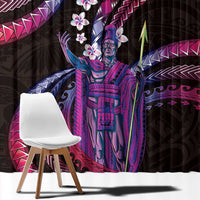 Hawaii King Kamehameha Window Curtain Fantastic Plumeria Sweet Vibes