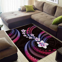 Hawaii Plumeria Area Rug Sweet Gradient Polynesian Pattern