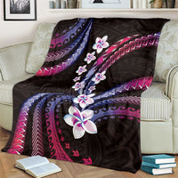 Hawaii Plumeria Blanket Sweet Gradient Polynesian Pattern
