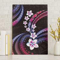 Hawaii Plumeria Canvas Wall Art Sweet Gradient Polynesian Pattern