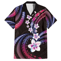 Hawaii Plumeria Family Matching Summer Maxi Dress and Hawaiian Shirt Sweet Gradient Polynesian Pattern