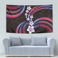 Hawaii Plumeria Tapestry Sweet Gradient Polynesian Pattern