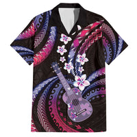 Hawaiian Ukulele Family Matching Off Shoulder Maxi Dress and Hawaiian Shirt Sweet Dream Fantastic Plumeria