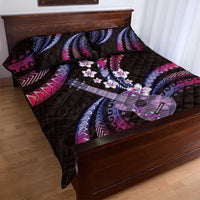 Hawaiian Ukulele Quilt Bed Set Sweet Dream Fantastic Plumeria