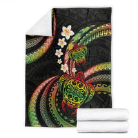 Hawaii Turtles Plumeria Blanket Reggae Polynesian Pattern
