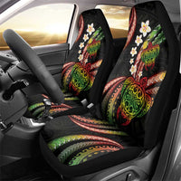 Hawaii Turtles Plumeria Car Seat Cover Reggae Polynesian Pattern