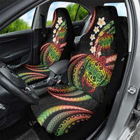 Hawaii Turtles Plumeria Car Seat Cover Reggae Polynesian Pattern