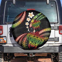 Hawaii Turtles Plumeria Spare Tire Cover Reggae Polynesian Pattern