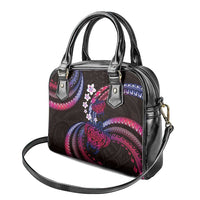 Hawaii Turtles Plumeria Shoulder Handbag Sweet Gradient Polynesian Pattern