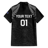 Custom New Zealand 2024 Rugby Family Matching Summer Maxi Dress and Hawaiian Shirt Silver Fern Aotearoa Kiwi