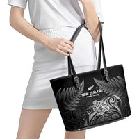 New Zealand 2024 Rugby Leather Tote Bag Silver Fern Aotearoa Kiwi