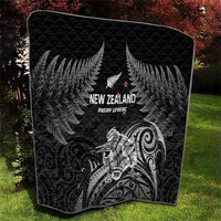 New Zealand 2024 Rugby Quilt Silver Fern Aotearoa Kiwi LT01 - Polynesian Pride