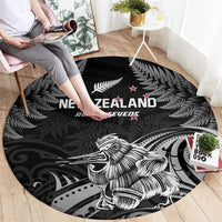 New Zealand 2024 Rugby Round Carpet Silver Fern Aotearoa Kiwi LT01 - Polynesian Pride