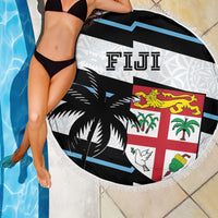 Fiji 2024 Rugby Beach Blanket Fijian Tapa Pattern
