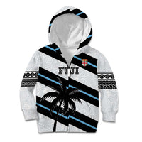 Custom Fiji 2024 Rugby Kid Hoodie Fijian Tapa Pattern