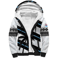 Custom Fiji 2024 Rugby Sherpa Hoodie Fijian Tapa Pattern LT01 Unisex White - Polynesian Pride