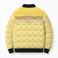Hawaii Palaka Pikake Lokelani Plumeria Bomber Puffer Jacket Melemele Coquette Bow