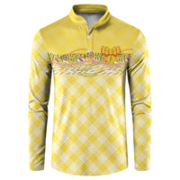 Hawaii Palaka Pikake Lokelani Plumeria Button Sweatshirt Melemele Coquette Bow