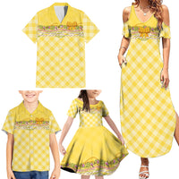 Hawaii Palaka Pikake Lokelani Plumeria Family Matching Summer Maxi Dress and Hawaiian Shirt Melemele Coquette Bow LT01 - Polynesian Pride