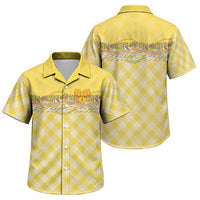 Hawaii Palaka Pikake Lokelani Plumeria Family Matching Tank Maxi Dress and Hawaiian Shirt Melemele Coquette Bow LT01 Son's Shirt Yellow - Polynesian Pride
