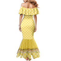 Hawaii Palaka Pikake Lokelani Plumeria Mermaid Dress Melemele Coquette Bow LT01 - Polynesian Pride