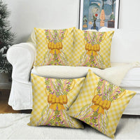 Hawaii Palaka Pikake Lokelani Plumeria Pillow Cover Melemele Coquette Bow