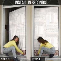 Samoa Siapo Brown Trimmed Door Cover Samoa White Sunday - Polynesian Pride