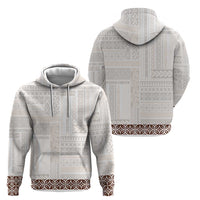 Samoa Siapo Brown Trimmed Hoodie Samoa White Sunday - Polynesian Pride