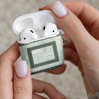 Samoa Siapo Green Trimmed AirPods Case Samoa White Sunday - Polynesian Pride