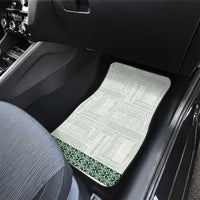 Samoa Siapo Green Trimmed Car Mats Samoa White Sunday - Polynesian Pride