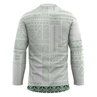 Samoa Siapo Green Trimmed Hockey Jersey Samoa White Sunday - Polynesian Pride