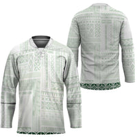 Samoa Siapo Green Trimmed Hockey Jersey Samoa White Sunday LT01 - Polynesian Pride