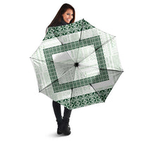 Samoa Siapo Green Trimmed Umbrella Samoa White Sunday LT01 - Polynesian Pride