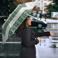 Samoa Siapo Green Trimmed Umbrella Samoa White Sunday LT01 - Polynesian Pride