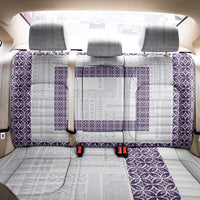 Samoa Siapo Purple Trimmed Back Car Seat Cover Samoa White Sunday - Polynesian Pride