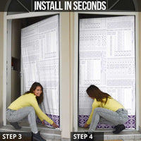 Samoa Siapo Purple Trimmed Door Cover Samoa White Sunday - Polynesian Pride