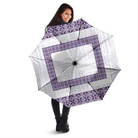 Samoa Siapo Purple Trimmed Umbrella Samoa White Sunday LT01 - Polynesian Pride