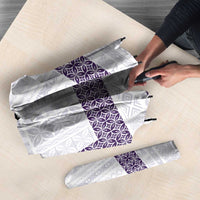 Samoa Siapo Purple Trimmed Umbrella Samoa White Sunday LT01 - Polynesian Pride