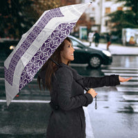 Samoa Siapo Purple Trimmed Umbrella Samoa White Sunday LT01 - Polynesian Pride