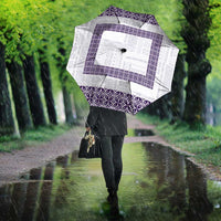 Samoa Siapo Purple Trimmed Umbrella Samoa White Sunday LT01 - Polynesian Pride